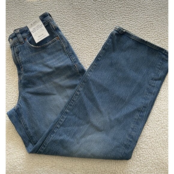 MADEWELL $148 The Curvy Perfect Vintage Wide-Leg Jeans Harvey Wash Size 26P - Picture 11 of 16